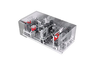 Illustration of a central hydraulic power unit for shipbuilding